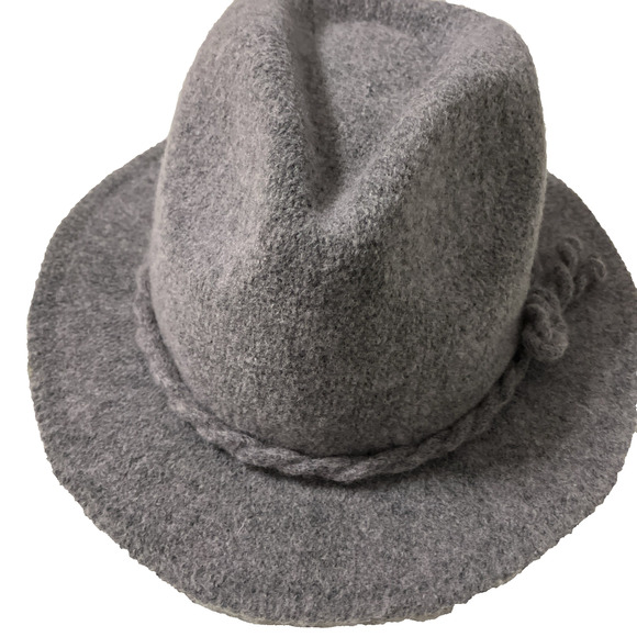 Adora Women's Bucket Cloche Wool Blend Hat Women One Size Gray Braid on Band - Picture 4 of 6